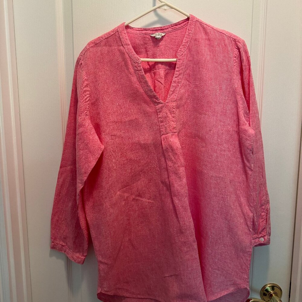LL Bean Linen Tunic Top